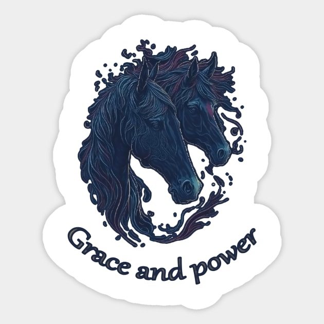 Grace and power, horse Sticker by ElArrogante